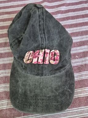 David and Young Black Washed Baseball Cap with OHIO
